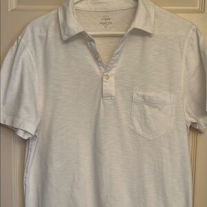 J. Crew White Polo Shirt Classic Cotton Casual